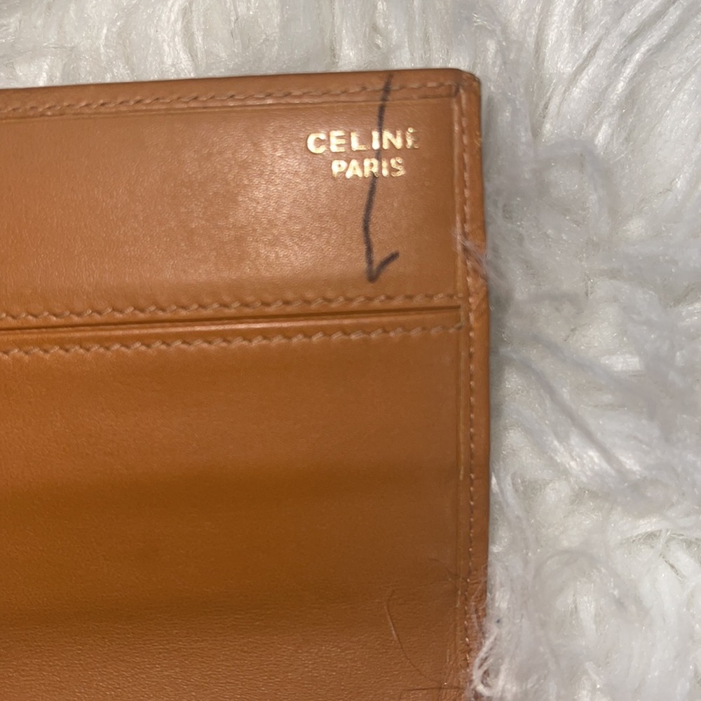 CELINE PARIS LEATHER TRIFOLD LONG WALLET EUC - Picture 7 of 16